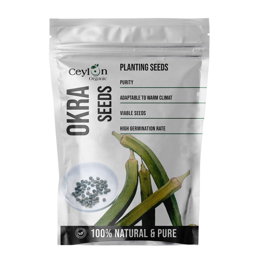 Premium Okra Seeds for Planting – Natural Garden Seeds for Home & Outd –  Ceylon Organic