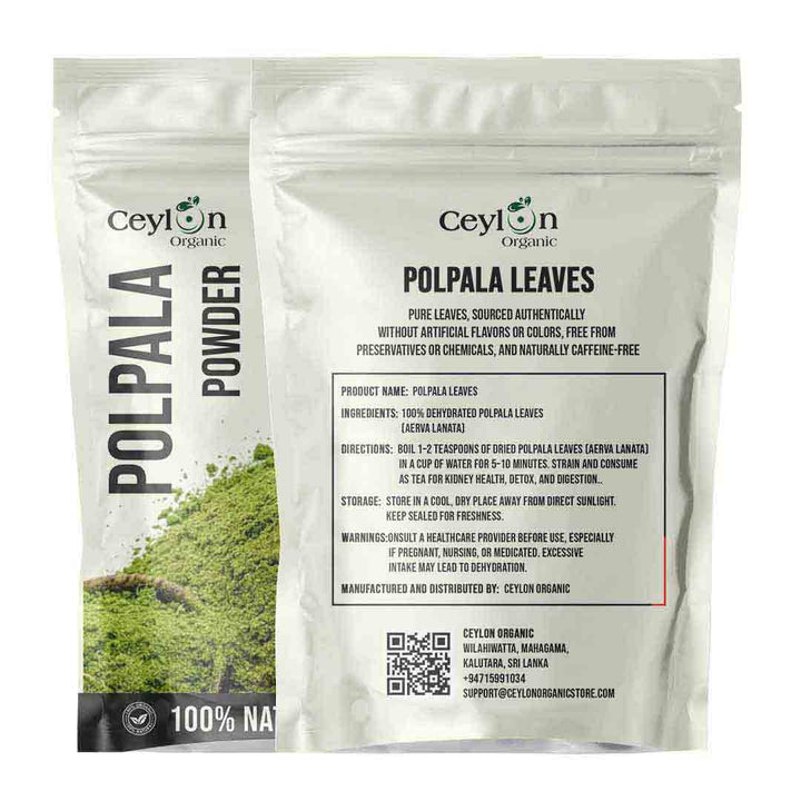 Dried Polpala leaves powder Aerva lanata Ayurvedic tea ingredient
