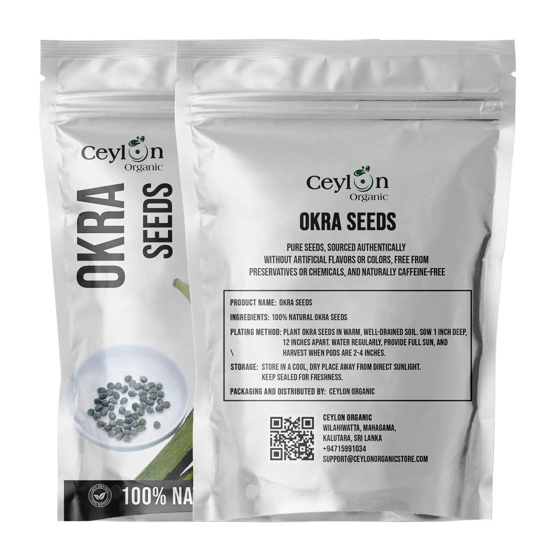 Premium Okra Seeds for Planting – Natural Garden Seeds for Home & Outd –  Ceylon Organic