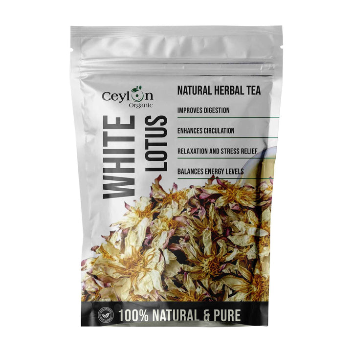 White lotus flower, white lotus, white lotus flower powder, dried white lotus petals, lotus flower tea, pure white lotus, white lotus for sale, buy white lotus flowers, organic white lotus, lotus flower extract, lotus petals.