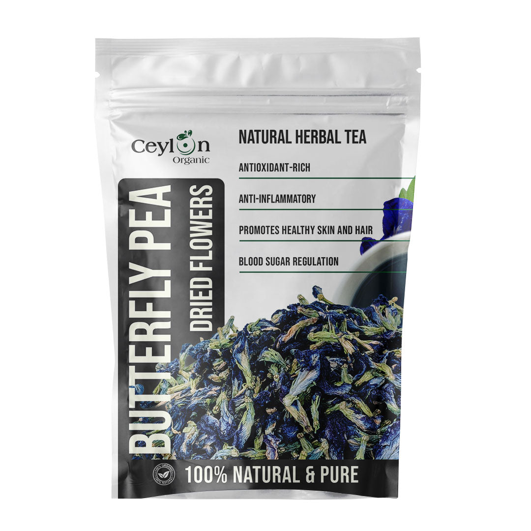 Blue tea flowers,Butterfly pea petals,Dried Clitoria ternatea flowers,Herbal tea ingredients,Natural food coloring flowers,Caffeine-free tea flowers,Butterfly pea flower powder (for cross-targeting)