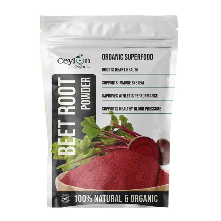 beetroot powder, organic beetroot powder, pure beetroot powder, beetroot powder benefits, beetroot powder nutrition, beetroot powder for health, Organic beetroot powder in a wooden spoon, showcasing its vibrant red color and fine texture, perfect for smoothies, cooking, and natural wellness