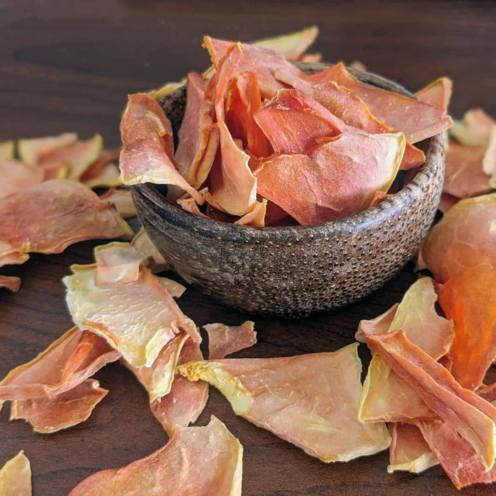 Sun-dried papaya slices – natural sweet fruit snack for kids and adults